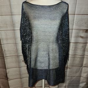 Navy Shawl with Sparkles!